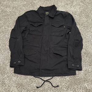 Alpha Industries Black Cold Weather Field Jacket Coat Men’s Medium US Military
